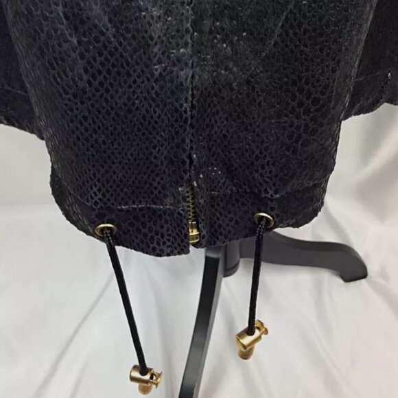 Vintage G-III Leather Bomber Jacket Trench Coat Womens Size 2X Faux Fur Collar - Picture 8 of 12